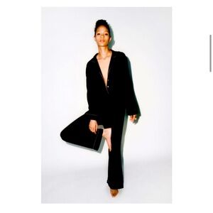 Rare PIPED SATIN EFFECT JUMPSUIT